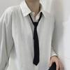 Pre-tied Tie Men Neckties Zipper Neck Ties School Students Neckties Scarf Tie Black Neckties