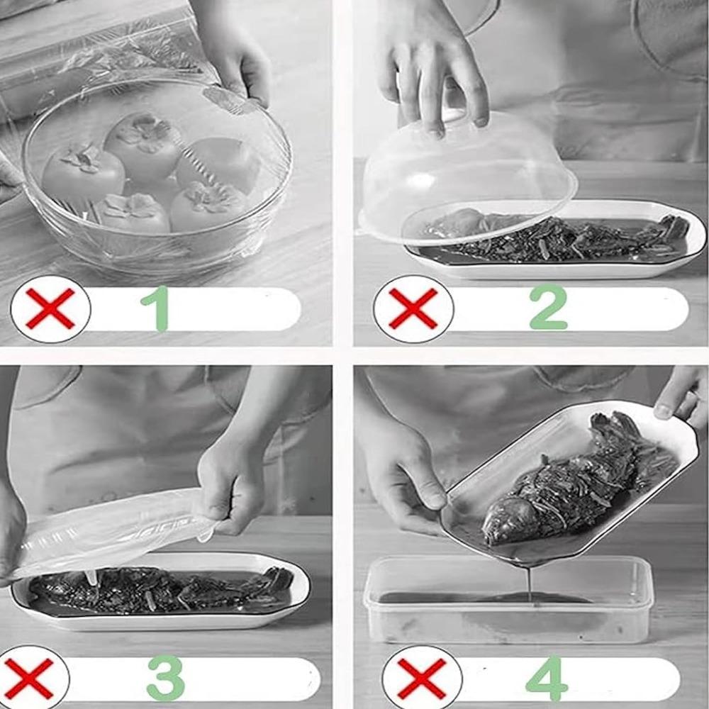 Fresh-keeping bags, plastic airtight elastic stretchable adjustable bowl lids