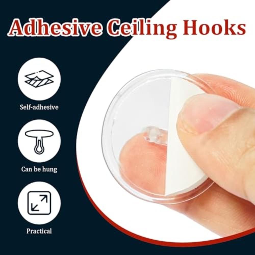 100pcs Christmas Hanging Ornaments Wall Hooks Self Adhesive Suction Cup for Wedding