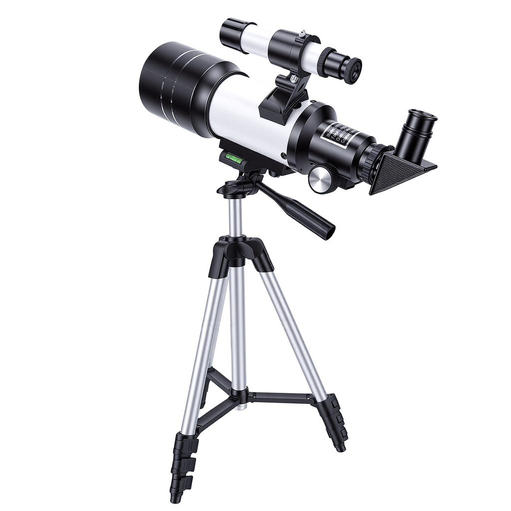 Professional Astronomical Telescope High Powered 70x300mm Astronomical Refracting Telescope with Tripod Barlow Lenses