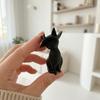 Desktop Ornament 3D Printed Hat-Wearing Cat Shape Figurine Integrated Molding Sculpture Decorative Desktop Accessory
