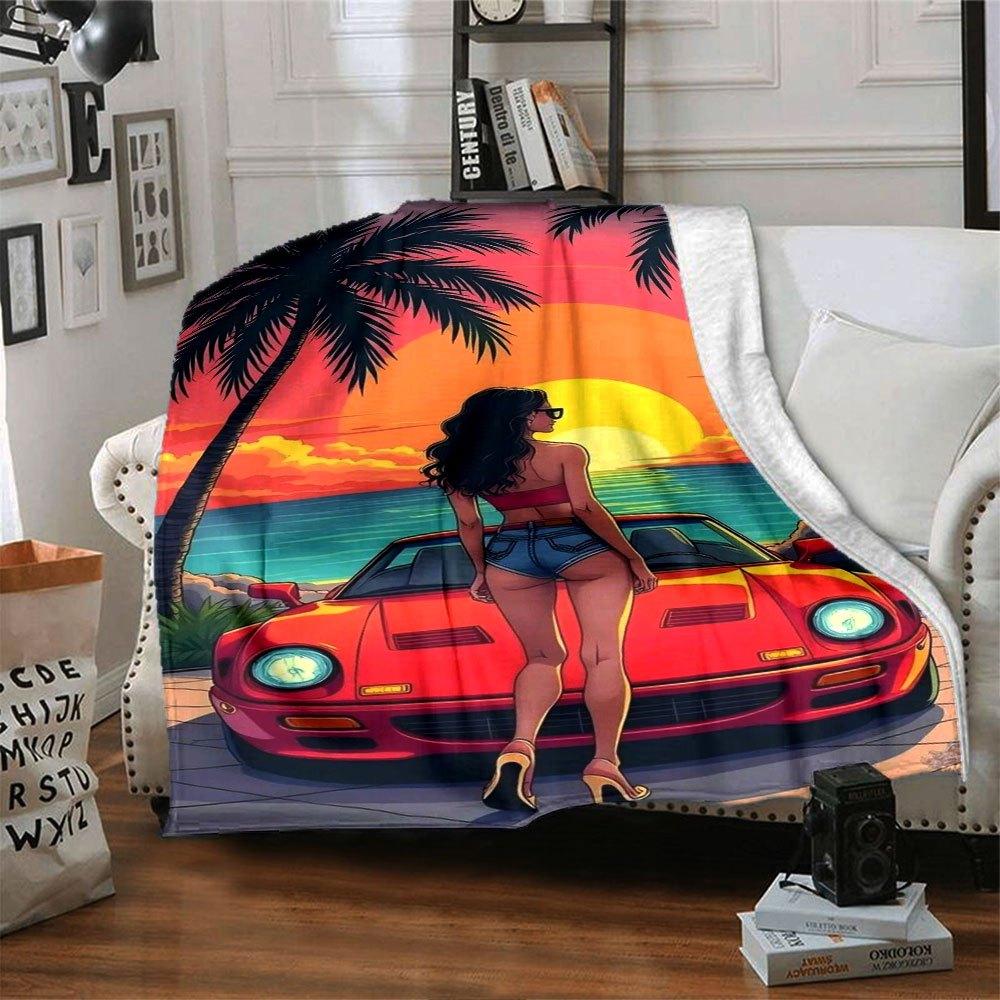 

1pc Grand Theft Auto Soft Flannel Blanket with Designer Print - A cozy blanket for all seasons, perfect for the couch, bed, officeB25 80cmx120cm(31inx47in)