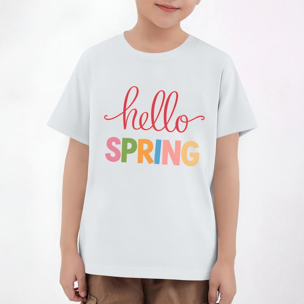 Easter Children's Neck Short Sleeve Print Top