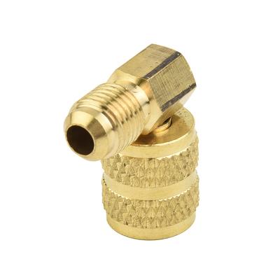 R410a Adapter, Converts 5/16 SAE Filling Vacuum Connector To 1/4 SAE, Made of Brass, for Mini Split System HVAC 2 Pack