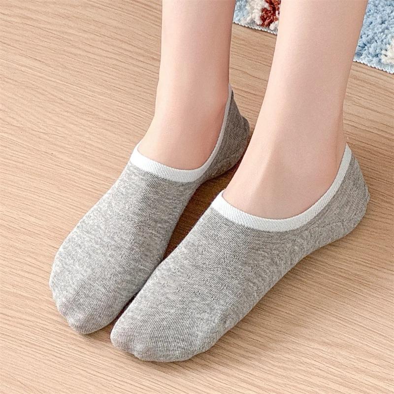 Boat Sock Slippers Women Summer Silicone Non-slip Invisible No Show Socks Cute Bow Hollow Cotton Thin Breathable Low Cut Socks