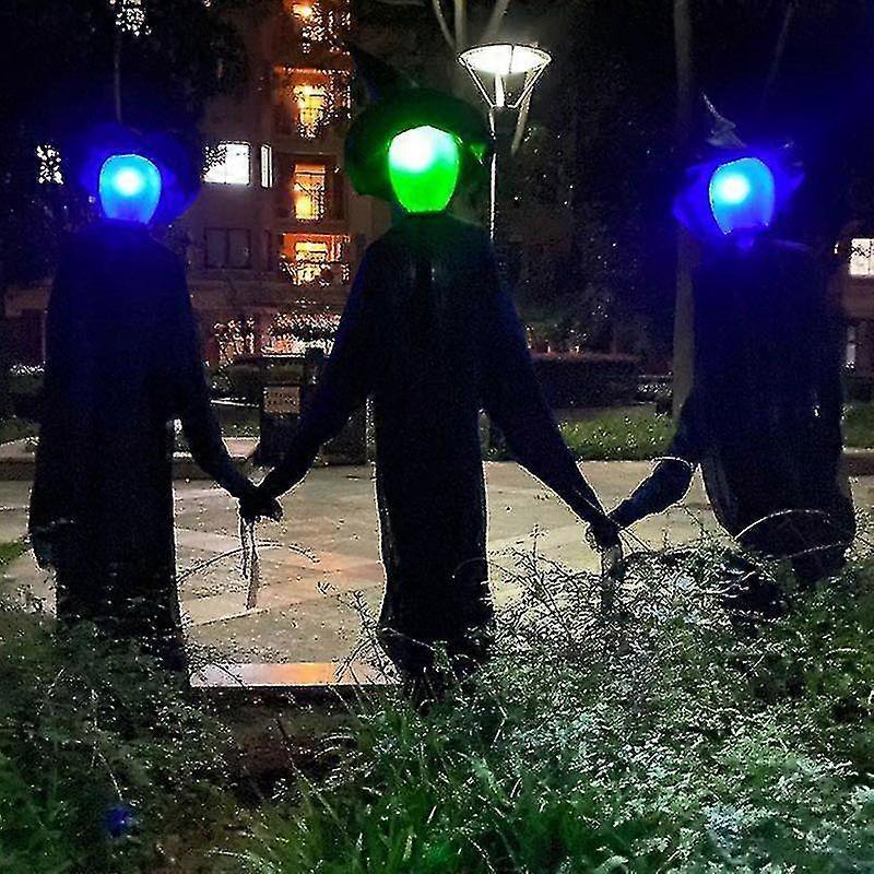 witch garden lamp 1/3pcs Halloween Decor Witch Decoration Set Sound Voice Control Flow And Sound Haunted House