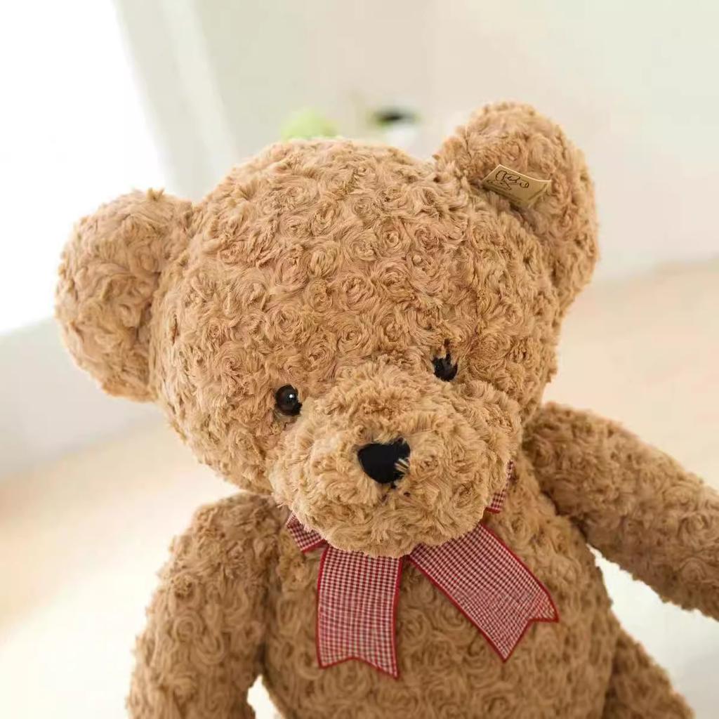 Teddy Bear Plush Toy Doll Hug Bear Girl Large Bow Tie Shy Bear Doll Bear