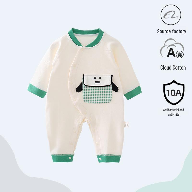 Newborn Baby Long Sleeve Cotton Romper for Spring & Autumn - Ideal for Outings & Crawling 59 cm