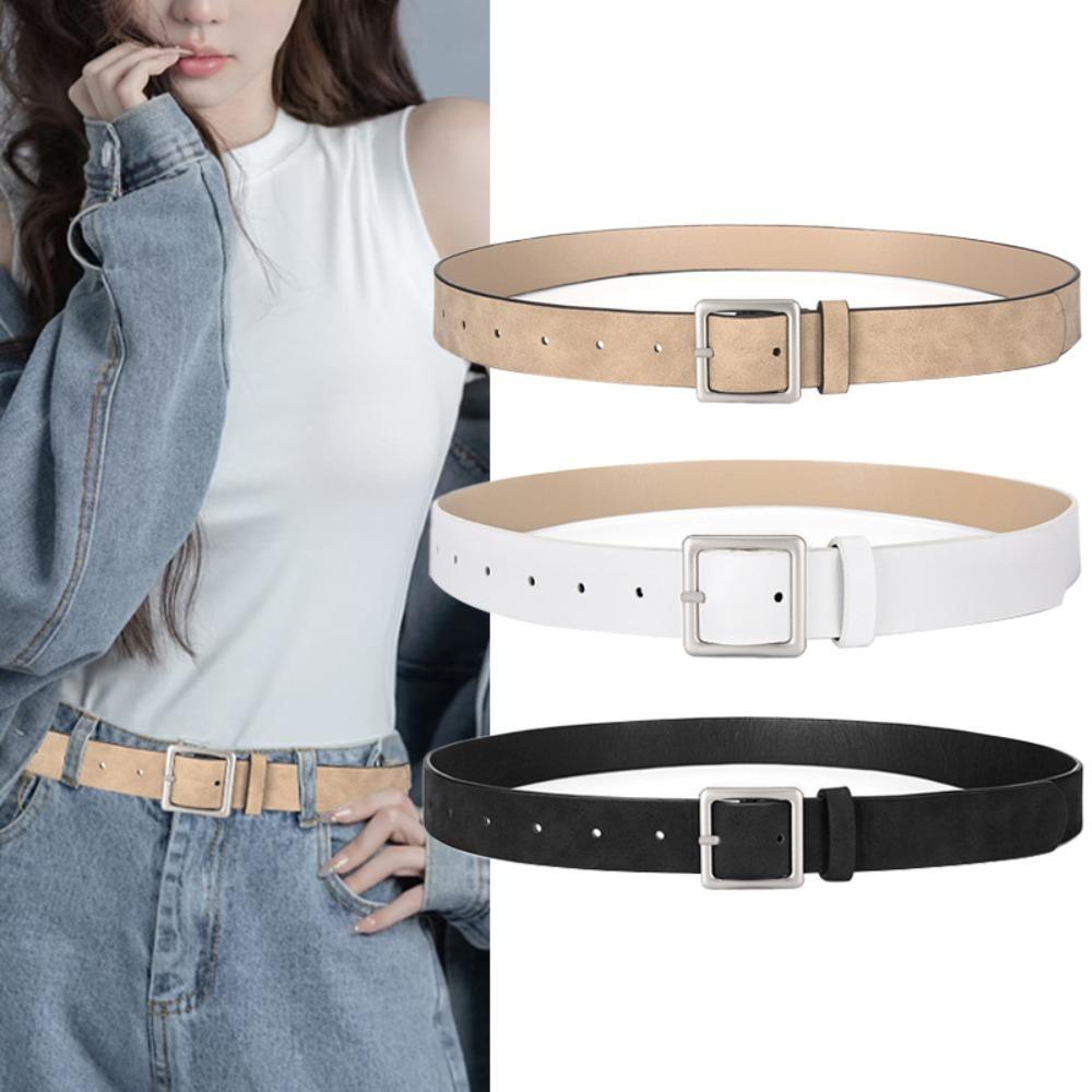 Casual Business Waist Belt Luxury Design Waistband Trendy Suede Leather Belt  For Women