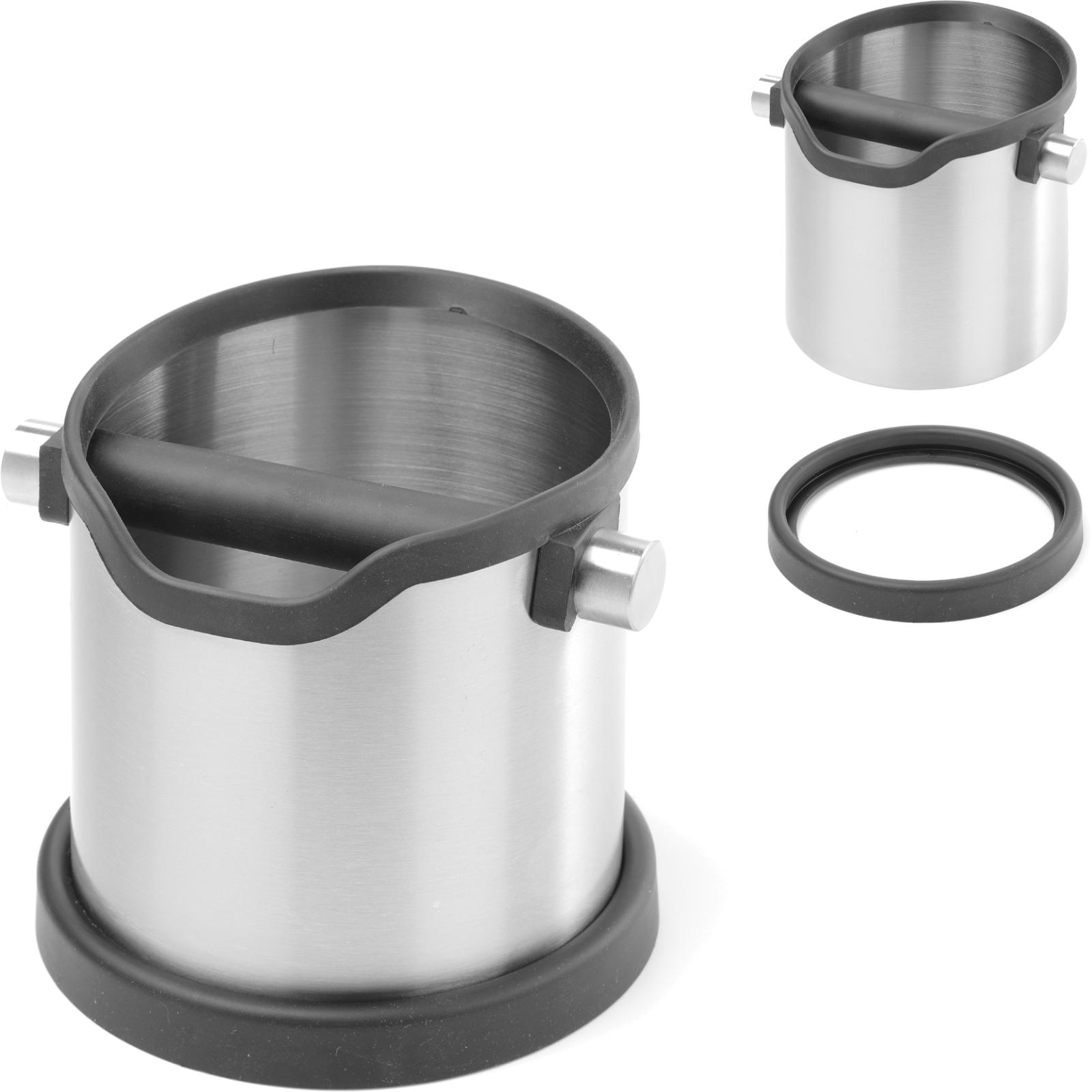 Kaffeesatzbehälter-Klopfkasten, rund, Stahl