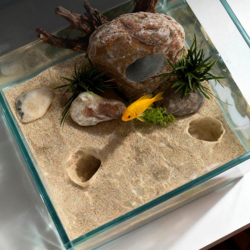 1Pcs 3D Print Natural Curve Under Gravel Tunnel Cave Aquarium Decor Fish Tank Underground Cave For Fish Reptile Shelter