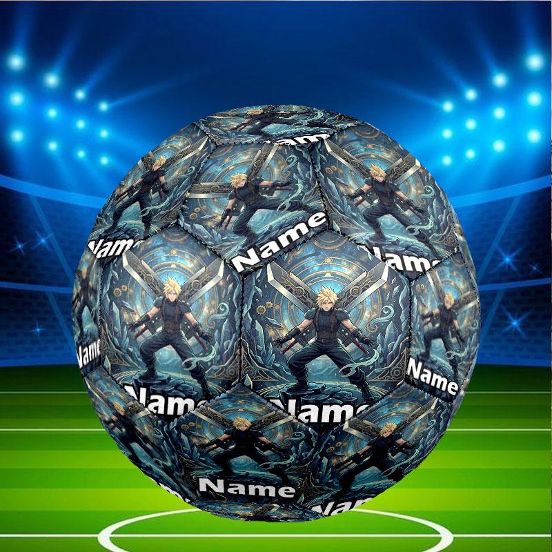 Custom Name Personalized Final Fantasy Print Size 5 Soccer Ball Training & Match Football, for Team, Kicking, Gift for Football Enthusiasts