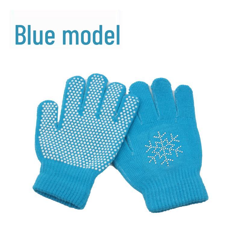 Children's and Adults' Non-slip Warm Ice Skating Gloves with Rubber Dots for Figure Skating