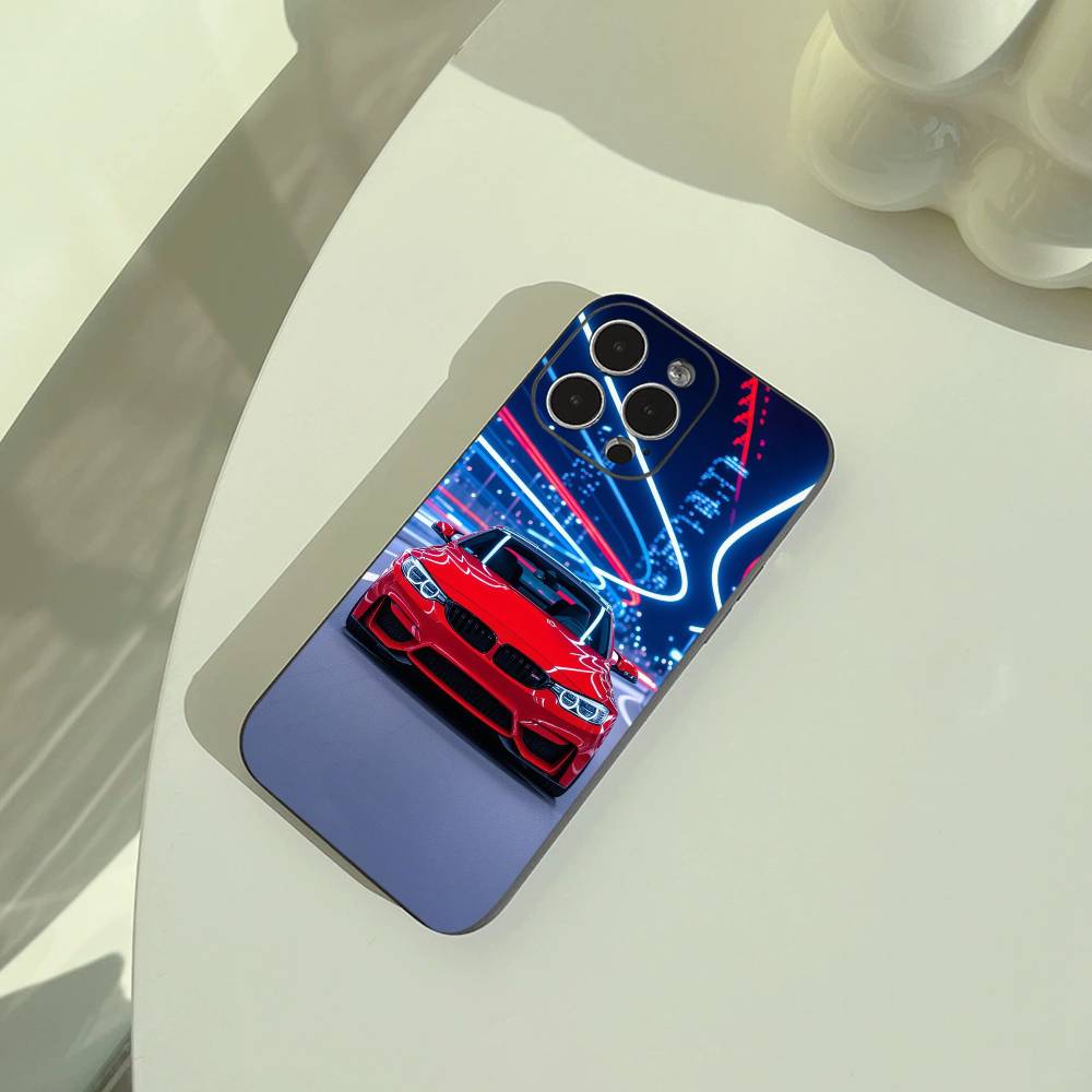 Car-B-W-5 Series-M5 Phone Case For iPhone 17,16,15,14,13,12,11 Pro Max,16/15/14Plus,XS Soft Black Cover