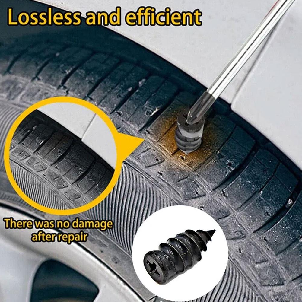 Cars Truck Motorcycle Emergency Vacuum Tire Puncture Fix Kit Rubber Repair Nails with Glue Full Tire Repair Tool Set