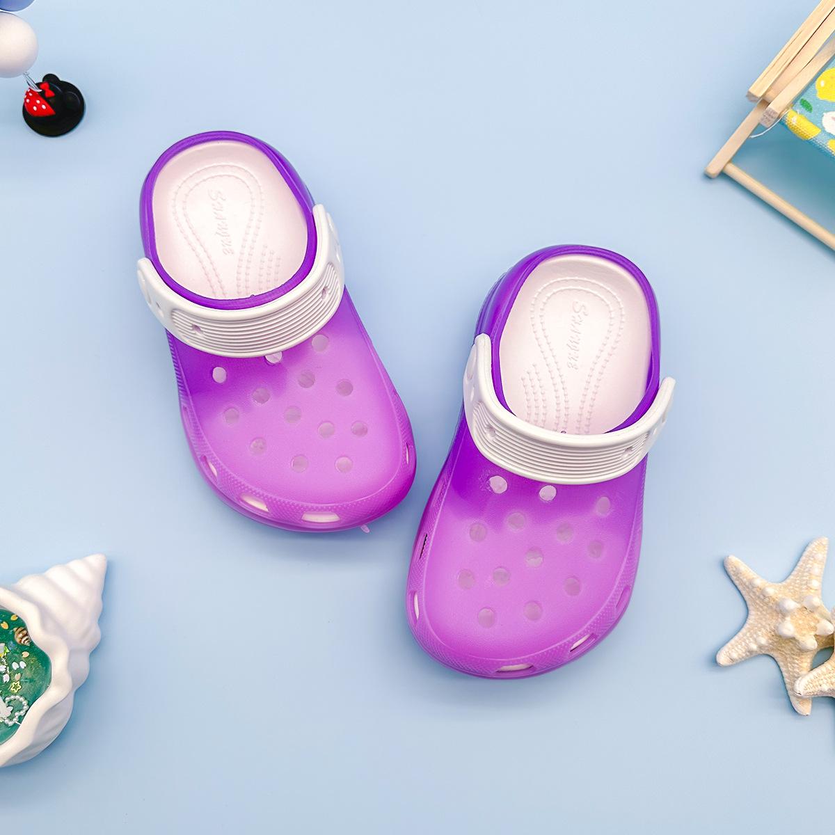 

Fashion Girls Shoes Summer New Kids LED Slippers Soft Soled Boys Shoe Anti Slip Child Beach Shoes Simple Girls Sandals 26-27
