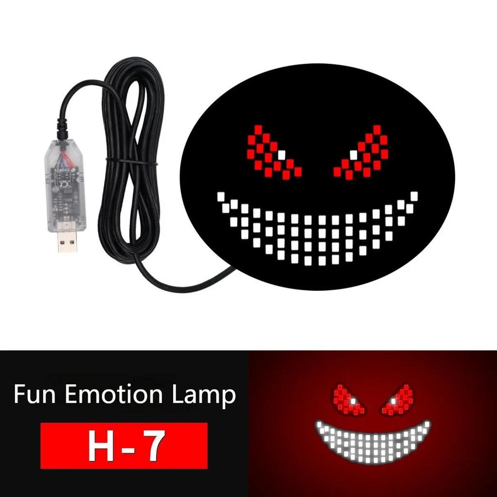Ojo de Diablo Luz LED Decorativa para Coche Luz de Advertencia para Ventana Trasera Luz Ambiental Ojo de Diablo Accesorios de Decoración para Coche