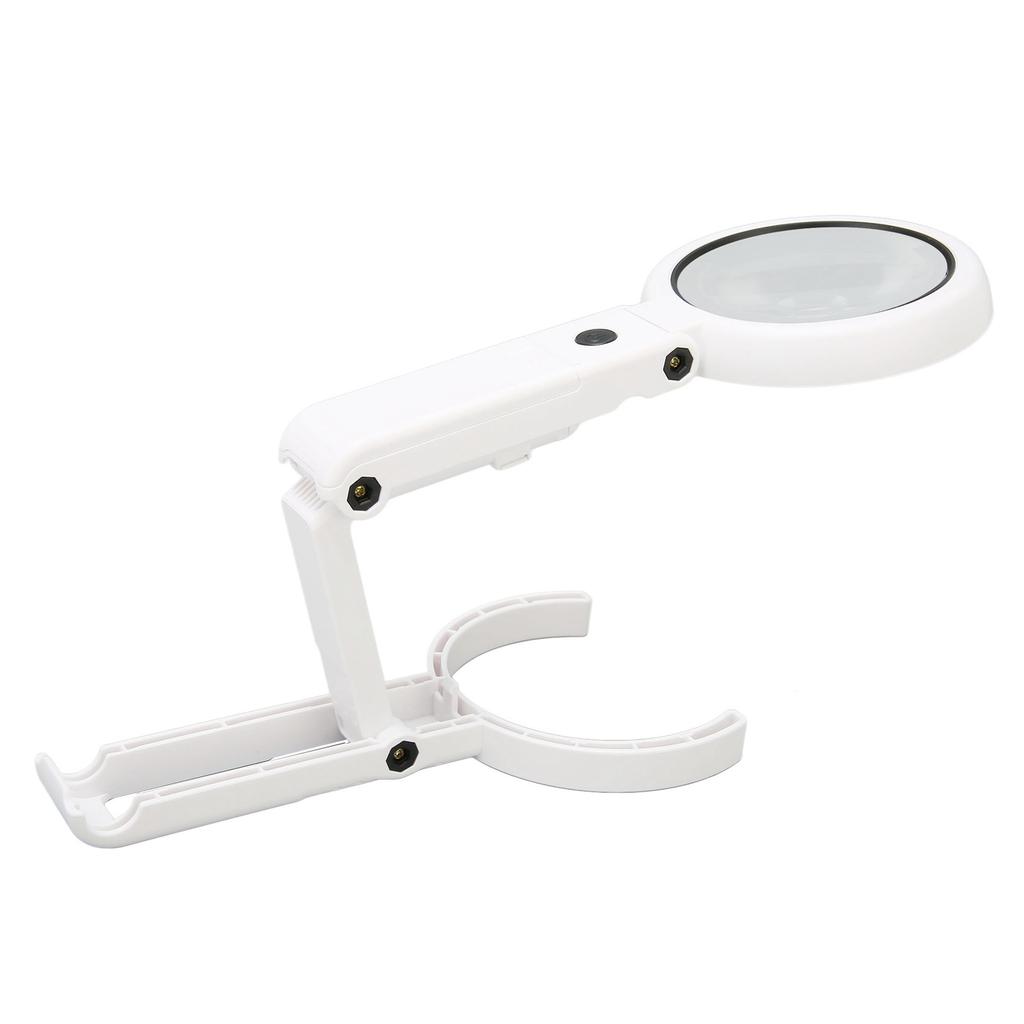 Handheld LED Magnifying Glass Foldable Adjustable 22X 10X Magnifying Glass with Light Stand for