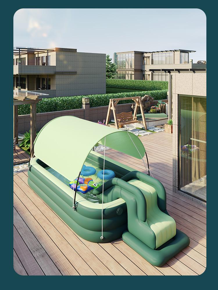 Children's Inflatable Pool with Sunshade