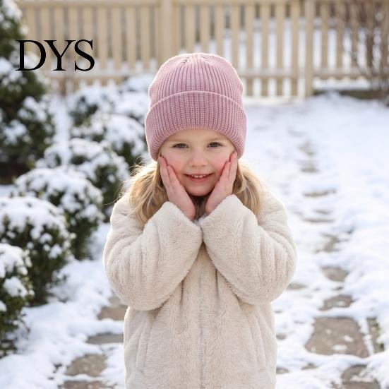 Soft Knitted Hats for Boys Girls Kids Winter Hat, Warm Solid Color Beanies Cap, Windproof Durable Stretch Knit Hat Outdoor Play Daily Wear Adjustable