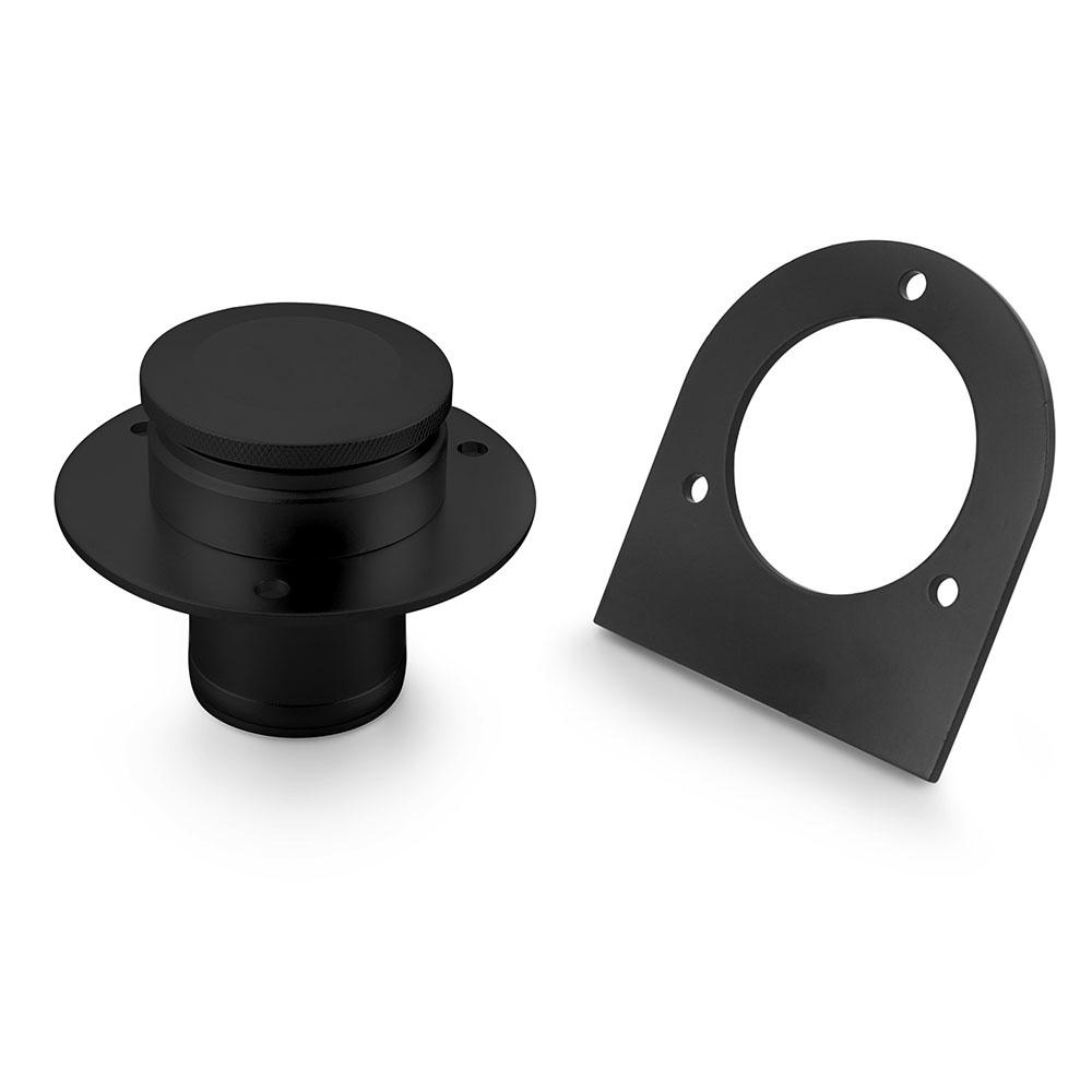 For 2" Hose Connection 17-2530 Remote Fuel Tank Filler Neck With Billet Aluminum Gas Cap & Weld-On Steel Mount Bracket