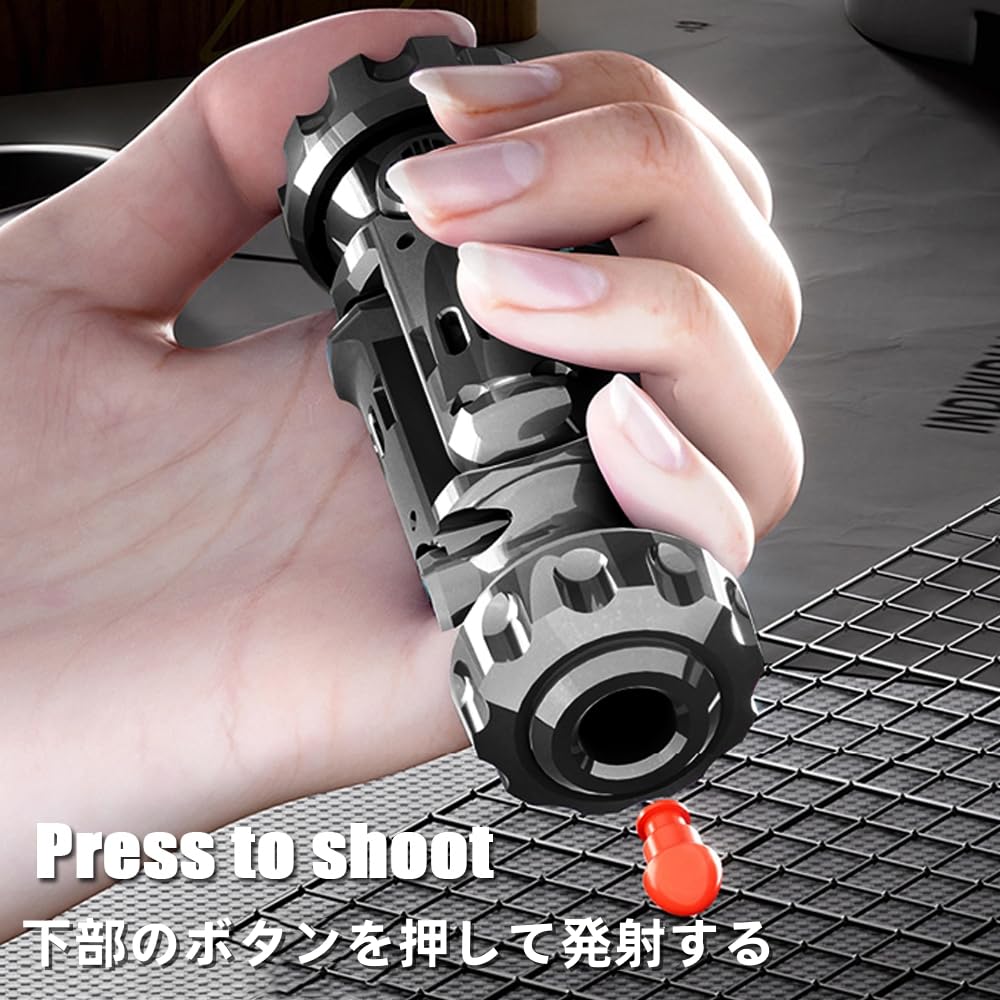Handheld Fidget Toy with Alloy Stress Time Compact and Portable Stainless for Black Shell, Relief, Killer, Rotating/Foldable, Design, Steel, Adults,