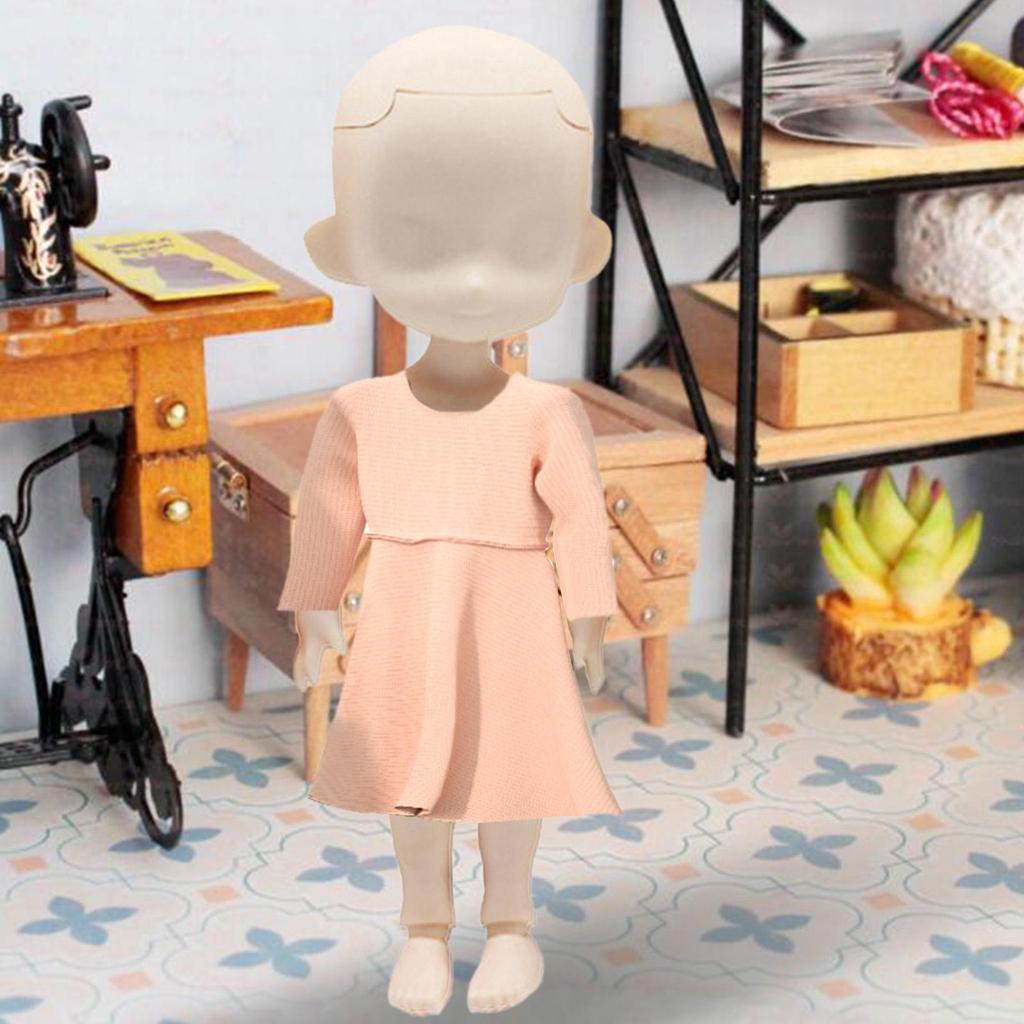 1:12 Flexible Joint Doll Body Model PP Figure Rotatable Nude DIY