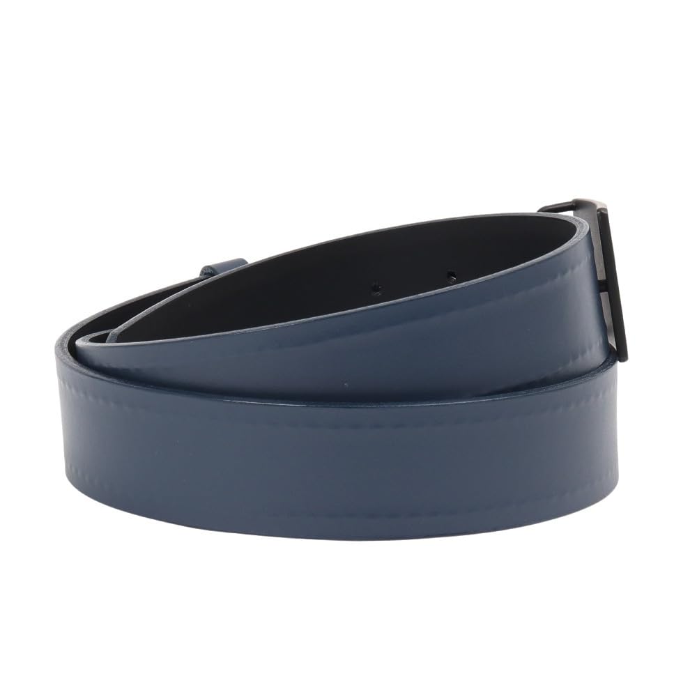 BRIEFING BG BUCKLE LEATHER BELT (BRG191M38) - Men's buckle leather belt with a Stars and Stripes motif.