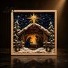 Christian Home Decor Projects 3D Fabric Poke Art Kit for Adults Faith Inspired Holiday Craft Kit DIY Christmas Wall Handmade Religious Gift Layered