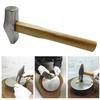 Practical Sturdy Metalworking Hammer Portable Accessory for Jewelers Supplies Flat Face Hardwood Handle Daily Use