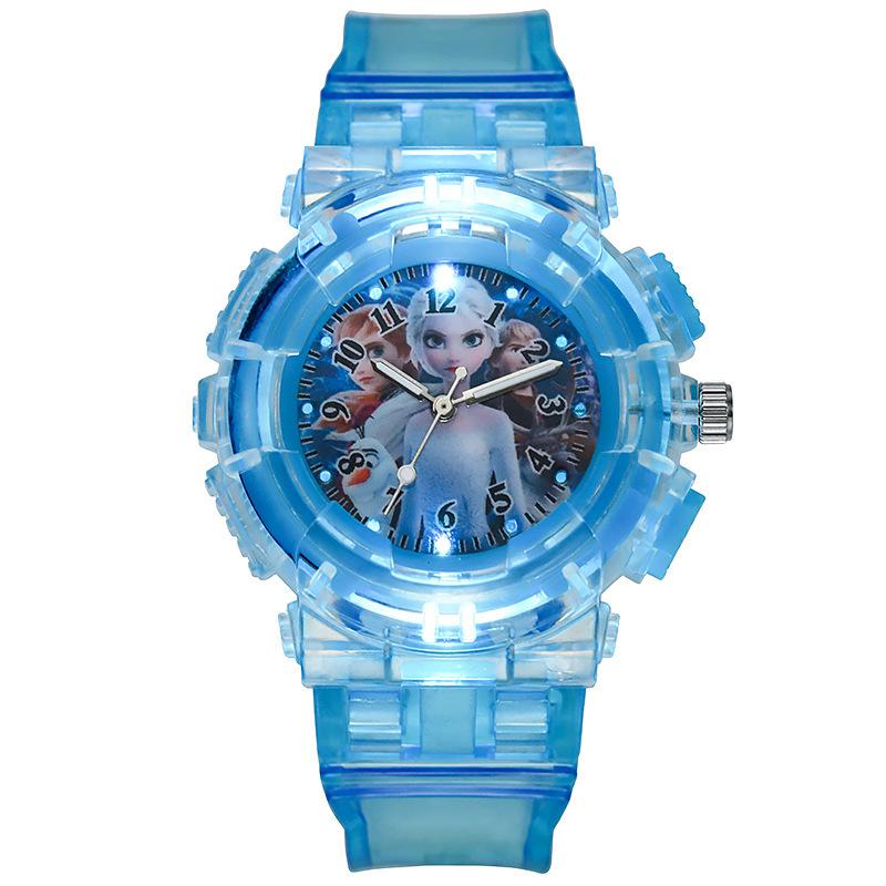 Student Children'S Watch Women'S Plastic Frozen Luminous Glowing Bracelet Niche