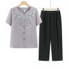 Mom's 2026 Summer Outfit: Elegant Short-Sleeve T-shirt Set for Mature Women