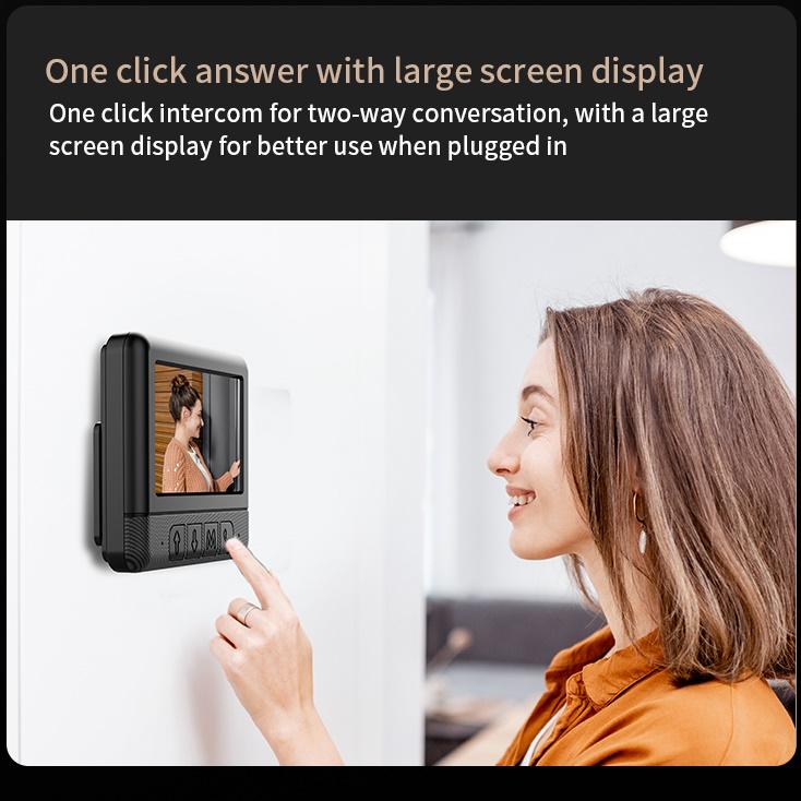 2.4G WiFi Video Intercom 4.3-inch Home Security Smart Doorbell Duplex Intercom Infrared Night Vision Smart Eye Peephole X6