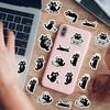 500PCS Small Black Cat Roll Sticker Graffiti Stickers DIY Phone Case Laptop Water Bottle Waterproof Stickers