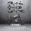 Use For CFMOTO 675NK Motorcycle Forged Carbon Fiber Protective Decoration Stickers Kits Of Accessories Refi