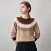 Kemengboka Women's Thickened Fair Isle Cashmere Sweater