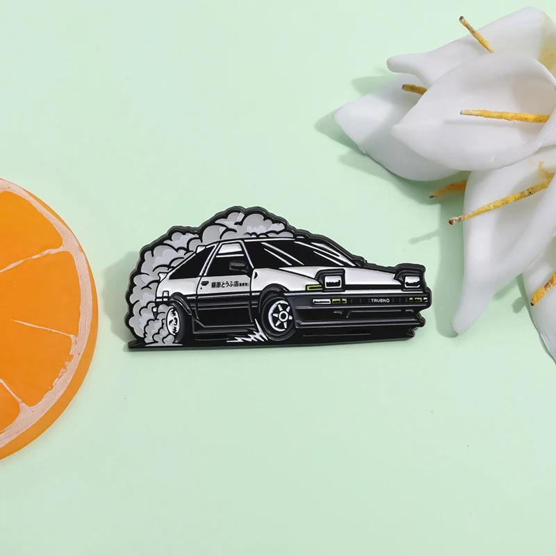 Car Racing Comics TV Animations Enamel Pins Cool Racing Driver Anime Metal Brooch Lapel Backpack Badge Jewelry Accessories