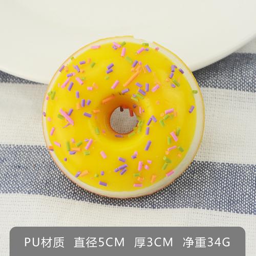 1pc Simulation Colorful 5cm Donuts Bread Fake Cake Fun Ornament Pendant Slow Rebound Toys  Playsets Fake Food Decor Photography Props