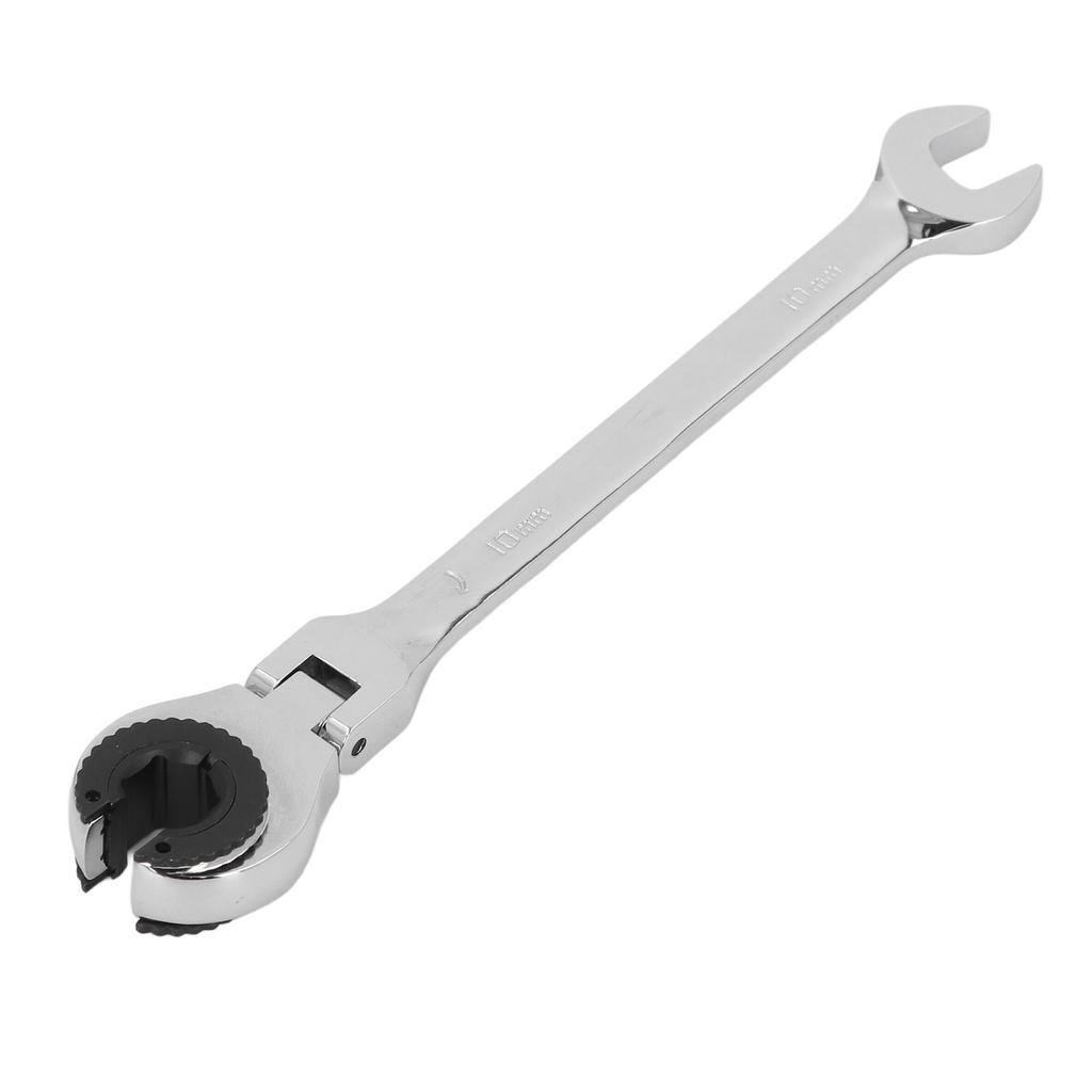 Ratcheting Wrench Metric Open Flex Head 72 Teeth Gear Adjustable Angle for Air Conditioning Tubing