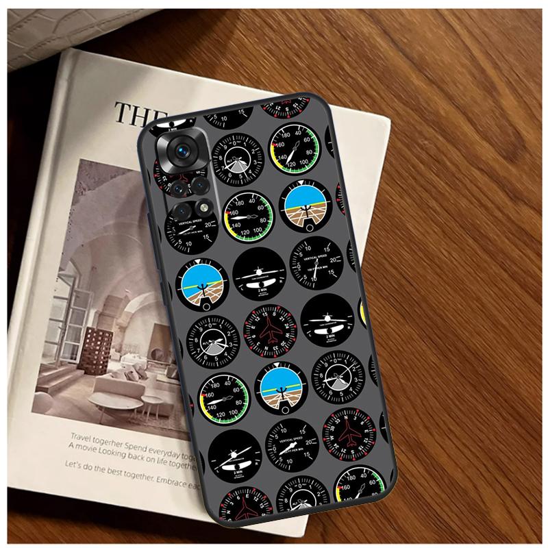 Aviation Aeroplane Pilot Cockpit Case For Xiaomi Redmi Note 14 13 9 10 11 12 15 Pro Plus Cover For Redmi 15 C 13C 12C 10C 14C