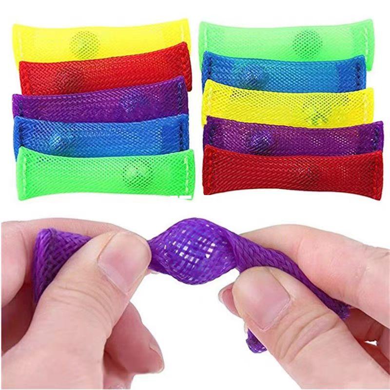 5 SZTUK Siatkowa Zabawka Fidget z Wzorem Marmuru Hurtowo Sensoryczna Redukująca Stres ADHD Autyzm Lęk Uspokajająca Relaksująca Prezenty Dla Dorosłych Nastolatków Chłopców Dziewczynek