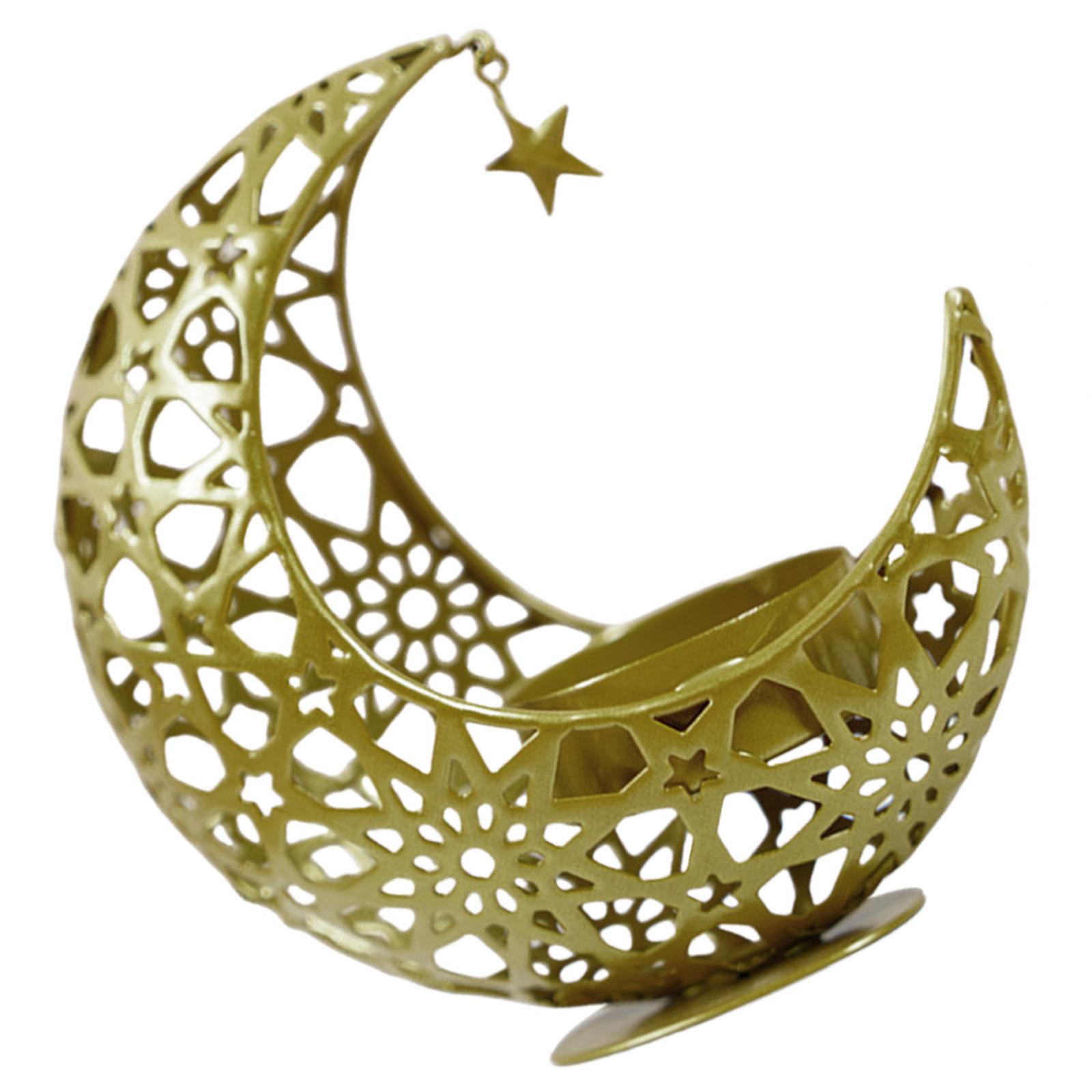 

Moon Shapeds Candle Holder, Creative Crescents Tealight Holder Candlestick, Metal Moon Art Crafts Table Ornaments 1