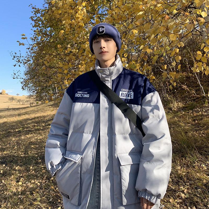 

Мужская зимняя куртка с хлопковым наполнителем в американском стиле, зимняя одежда, нишевый дизайн, толстая куртка с хлопковым наполнителем XXL