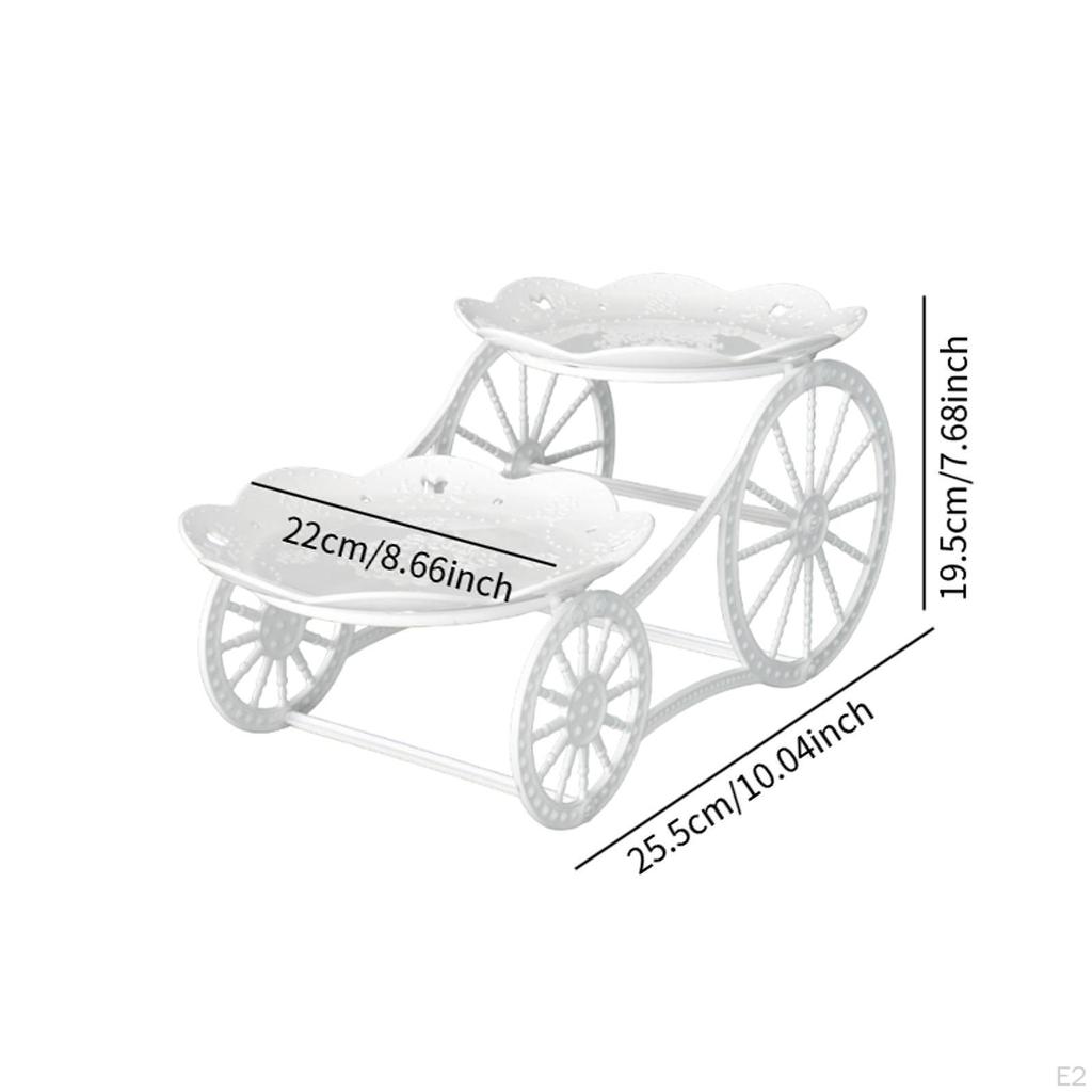 2 schicht Obst Platte Halter Tier Tablett Snack Candy Display Dessert Cupcake Stehen für Wohnzimmer