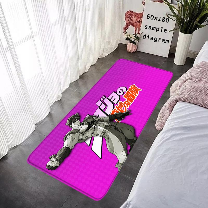 Doormat Flannel Floor Mat Indoor Foot Rug Jojo Bizarre Adventure Fluffy Bedside Mats Kitchen Corridor Carpet Ideal Balcony Decor