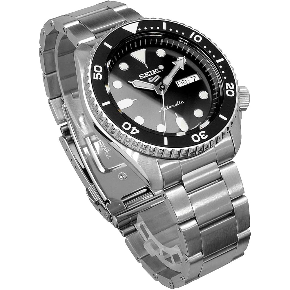 Seiko 5 Sports SKX Automatic Mechanical Men's Watch SRPD55 Black Stainless Steel