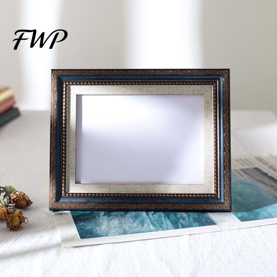 Elegant Vintage Picture Frame Photo Frame, Art Mat for Tabletop Display Multi-layer Cardboard & Wall Mount, Decorative Studio Portrait Photos European
