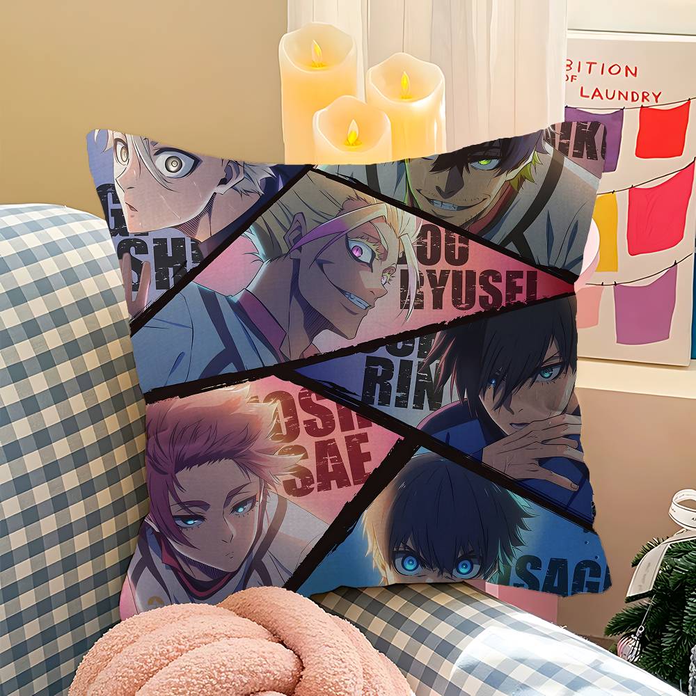 Japan Anime Blue Lock Personalized Pillow Cover Kids Bedroom Wild Party Decor Pillowcase Kid Birthday Shower Gift