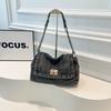 Large Capacity Women's Shoulder Bag Denim Tote Bag Messenger Bag Women's Fashion Chain Bag Commuter Bag