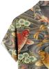 Emptio Regular Japanese Early Stylish American Cool Chinese Animal Short Sleeve Street Collar, Refreshing, Style, Summer, Haori, Breathable, Top,